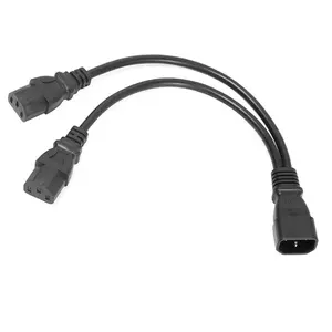 3M Iec 320 C20 Male 14 Awg To Dual 2X C13 Female Adapter Splitter Y Cable 2M 1.8M 18Awg Extension Ups Power Cord With Lock