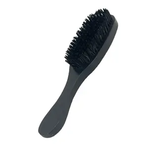 Brosse en hêtre à une face, brosse à barbe en poils de bois massif, couleur noire, sculpture, huile de modélisation, peigne à cheveux, brosse propre cassée