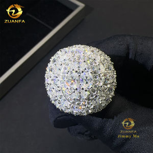 وصول جديد كميات كبيرة طراز رجالي أنيق مرصع بالكامل، ماركيز + كمثرى VVS مويسانيت ألماس 925 فضة استرلينية خاتم رجالي - Product Image 1