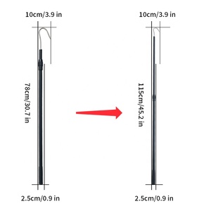 Nhôm ngư cụ <span class=keywords><strong>Telescopic</strong></span> không biển câu cá gaff móc hồ thép không gỉ công cụ đánh cá và phụ kiện - Product Image 6