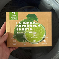 OEM/ODM Marque privée Feuille de détergent naturel écologique Bandes de savon biodégradables pour laveuse Feuilles de détergent à lessive