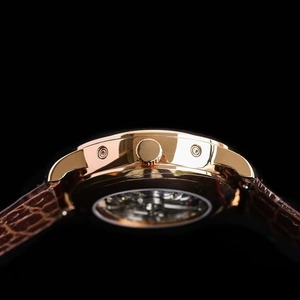 Montre-bracelet de luxe haut de gamme pour homme avec calendrier perpétuel, fonction phases de lune, boîtier en acier or rose, aiguilles, verre saphir, Nouveauté 2026 - Product Image 3