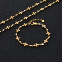 Collier en cuivre transfrontalier Hip-Hop Euro-Américain avec fermoir Jour de la Semaine et accents en zircon motif étoile - Bijou cadeau pour femme