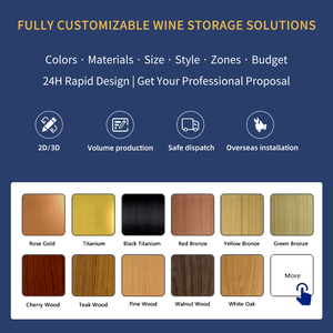 Humidor à cigares autoportant de luxe en bois sur mesure avec armoire de présentation, boîtes et casiers pour la maison et la salle à cigares - Product Image 3