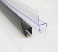 Tira de sellado de puerta de mampara de ducha de baño, burlete de puerta de vidrio de goma de 4 a 12mm, sello de ducha de Pvc para tiras de sellado de baño, 6mm