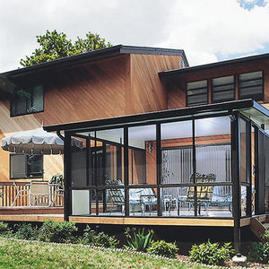 Pérgola inclinada moderna de cristal independiente con masaje para Villa Hotel, <span class=keywords><strong>piscina</strong></span> verde al aire libre para almacenes, pérgola de cristal independiente con masaje en el exterior de la marca - Product Image 2