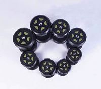Haltères hexagonaux réglables en fonte noire, poignées métalliques, 5-115 lb, durables, imperméables, équipement d'entraînement des bras unisexe 1
