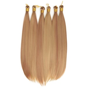 Extensions de cheveux lisses et soyeux en <span class=keywords><strong>fibre</strong></span> haute température pour tresses au crochet, 24 pouces, gris, doux et lisses, vente en gros pour femmes - Product Image 5