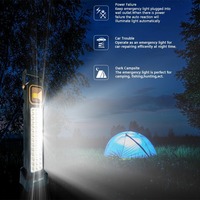 Nouvelle conception de lampe de travail d'urgence portable solaire à charge USB, lumière LED réglable CCT, alimentée par l'énergie solaire