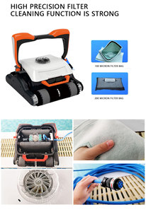 Robot nettoyeur de piscine automatique sans fil Dolphin avec application et câble de 30 m pour centres aquatiques HJ3042 Dolphin sans fil - Product Image 2