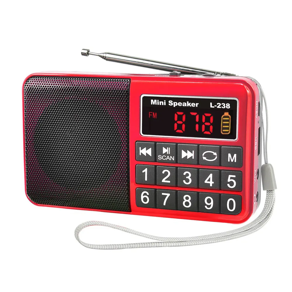 LCJ L-238 cheap portable mini cube vintage retro mp3 music player with earphone AUX output