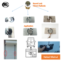 Serrure en acier de 73 mm pour porte à enroulement, design moderne, installation facile, modèle OEM HBMR, utilisation pour immeubles de bureaux, garantie 1 an