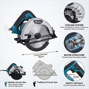 Hot Sales Industrial Grade Brushless Motor Corte Ferramenta Velocidade ajustável Carpintaria Elétrica Serra Circular - Product Image 2