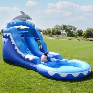 สไลเดอร์เป่าลม PVC ทนทาน บ้านลมขนาดใหญ่พร้อมสระน้ำ คอมโบกระโดดเด้งดึ๋ง สำหรับงานปาร์ตี้กลางแจ้งและสวนสนุก - Product Image 4