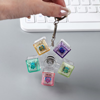 Clavier mécanique créatif à activation par pression, outil de décompression, capuchon de touche anti-stress pour les doigts, pendentif spinner DIY en plastique