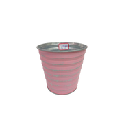 Offre Spéciale décor à la maison jardin intérieur extérieur succulente fleur plantes Pots coloré métal pots de fleurs en relief ligne fleur seau