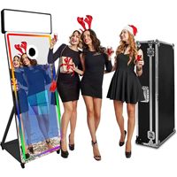 Vente en gros de cabines photo personnalisées YPT Magic Mirror avec caméra, iPad Mini, ordinateur, Wi-Fi, Bluetooth, écran en verre trempé de 40 pouces, impression instantanée