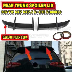 Aileron arrière style AK pour Volkswagen VW MK7 MK7.5 R-LINE R, aspect carbone/noir, pour coffre arrière. - Product Image 1