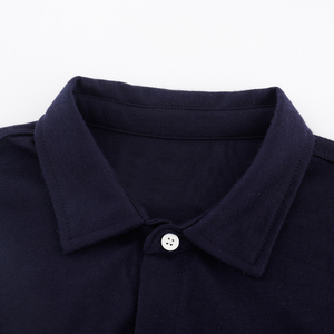 <span class=keywords><strong>Jersey</strong></span> de Manga Larga de <span class=keywords><strong>Lana</strong></span> <span class=keywords><strong>Merino</strong></span> Azul Marino para <span class=keywords><strong>Hombre</strong></span>, Camisa de Botones con Estampado Sólido y Serigrafía - Product Image 3