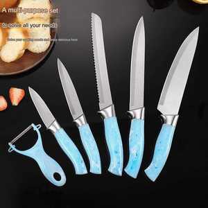 Juego <span class=keywords><strong>de</strong></span> Cuchillos con Acabado en Aerosol y Galvanoplastia, Cuchillo <span class=keywords><strong>de</strong></span> <span class=keywords><strong>Chef</strong></span> con Mango en Forma <span class=keywords><strong>de</strong></span> Nube, Juego <span class=keywords><strong>de</strong></span> Cuchillos para Regalo - Product Image 4