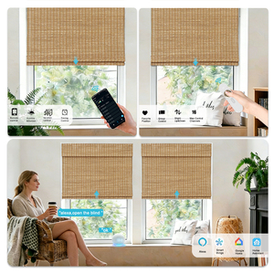 Stores automatiques en <span class=keywords><strong>bambou</strong></span> et jute de qualité supérieure, protégeant la vie privée, pour salon - Product Image 3