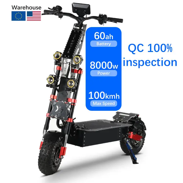 Us Eu Warehouse Dual Motor Adult 5600W 8000W E Scooter Pure Electric Scooter Off Road Off-Road Motorcycles