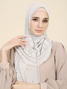 Velo de Chifón Premium Personalizado SIWEN, Hecho a Mano con Parches, <span class=keywords><strong>Jalaba</strong></span> para <span class=keywords><strong>Mujer</strong></span>, Hiyab de Oración, Pañuelo Islámico para la Cabeza, Chales Musulmanes para <span class=keywords><strong>Mujer</strong></span>, Eid Al-Fitr - Product Image 4