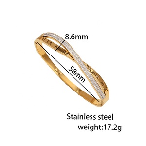 Pulsera de Acero Inoxidable para Mujer, Modelo con Números Romanos, Bañada en Plata, Oro y Oro Rosa, Venta al Por Mayor Transfronteriza - Product Image 5