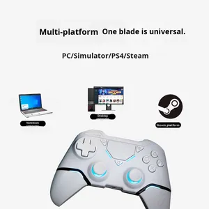 Para Sony para PS4 Pro inalámbrico para controlador de juegos <span class=keywords><strong>Bluetooth</strong></span> PC Tablet Steam multijugador <span class=keywords><strong>IOS</strong></span> teléfono móvil vibración para móvil - Product Image 5