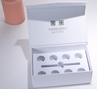 Flacon compte-gouttes cosmétique à bille pour huile essentielle d'oud personnalisée, boîte rigide en papier magnétique, pelliculage mat, recyclable, pour vernis à ongles et blush