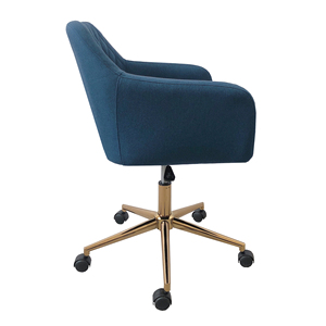 Çapraz bacaklı tasarım döner ev Modern lüks su geçirmez ayarlanabilir yükseklik altın krom taban yönetici ergonomik ofis koltuğu - Product Image 3