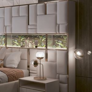 Struttura Letto King Size in Pelle Italiana, Set <span class=keywords><strong>Mobili</strong></span> di Lusso per Camera da Letto Matrimoniale - Product Image 3