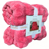 3D Fleece Bubble Decken für Couch - Niedliche Rosa Wurfdecke für Sofa Schlafzimmer Deko - Luxuriöse Weiche Gemütliche Decke in Vielen Farben