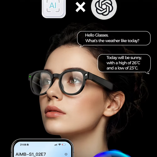 AI Smart Glasses AI Translation 8MP HD Camera 1080P Shooting Image BT Call Recording Music Smart Sunglasses 2026 New S1 Glasses