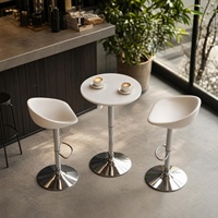 Table de bar de haute qualité, blanche ou noire au choix, design simple et créatif avec fonction de levage, pour usage commercial, pub, salle à manger, extérieur et hall.
