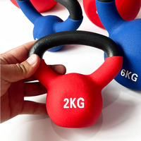 Kettlebells en fonte recouvertes de néoprène, colorées, écologiques, personnalisables, avec poids et couleur au choix, prix de gros usine Zhuoling