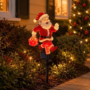 WINNER <b>Solar</b> Powered Christmas <b>Santa</b> Claus LED <b>Light</b> Indoor Garden Decoration Warm White 2700K IP20 Waterproof AC 85-265V 5m - Product Image 1