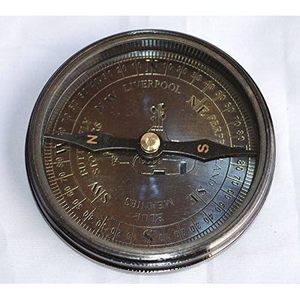 Brújula de Latón Kelvin Hughes de 3 Pulgadas con Acabado Antiguo, Brújula Náutica, Guía de Orientación, para Uso en Senderismo - Product Image 3
