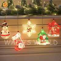 Chaîne de lumière LED décorative de Noël étanche étoile à cinq branches lanterne lettre lumières d'ambiance suspendues lumineuses