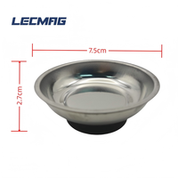 Bol de rangement magnétique en acier inoxydable de 3 pouces pour pièces de réparation automobile, écrous, vis, boulons