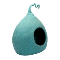 Nichoir pour chat en feutre de laine de haute qualité, écologique, petit lit pour animaux de compagnie, fait main, motif animal, emballage personnalisé en boîte, toutes saisons