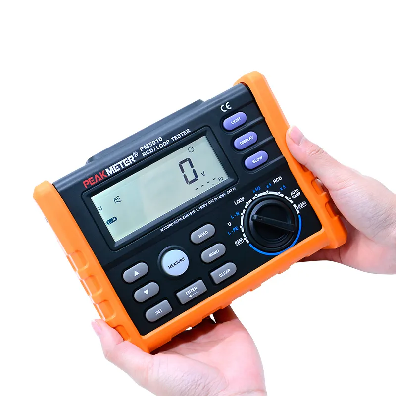 Medidor de frecuencia de resistencia de bucle Digital RCD, medidor de frecuencia de resistencia de bucle de voltaje de contacto de corriente/tiempo de viaje MS5910