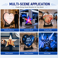 Pantalla LED Decorativa en Forma de Corazón Personalizada P2, Paneles LED de Pared para Proyección en Fiestas de Cumpleaños