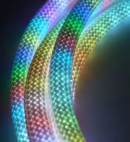 Rvb flexible couleur rêveuse corde de Noël lumière chambre intérieur 360 degrés circulaire maille super lumineux néon LED bande