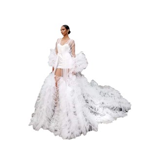 S0362L nuovo stile 2025 Sexy <span class=keywords><strong>abito</strong></span> da sera da donna donna <span class=keywords><strong>in</strong></span> gravidanza sfilata a coda lunga soffice <span class=keywords><strong>Tulle</strong></span> <span class=keywords><strong>gonna</strong></span> <span class=keywords><strong>abito</strong></span> da sera - Product Image 6