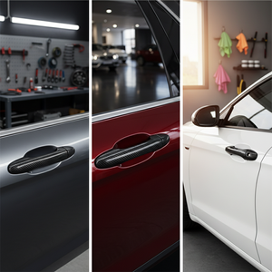 FUXUAN Adhesivos Decorativos ABS para Puertas de Coche, Aptos para 19 <span class=keywords><strong>Vios</strong></span>/Dazzle, Diseño Retro, Manija Normal, Volante a la Derecha - Product Image 3