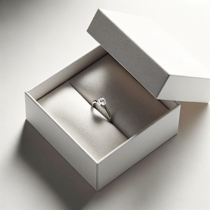 Biểu tượng tùy chỉnh giấy nhỏ màu trắng đồ trang sức bao bì đồ trang sức Hộp nhẫn - Product Image 2