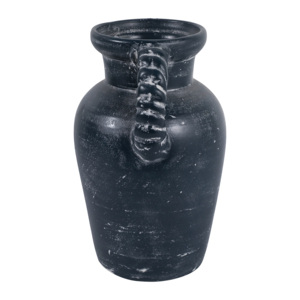 Vaso in terracotta con manici intrecciati, vaso per fiori di ispirazione vintage per soggiorno, camera da letto, decorazione da tavolo - Product Image 3