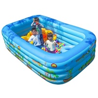 Aufblasbarer Swimmingpool für Kinder, für den Heimgebrauch im Freien, extra großer Familienpool, farbenfroh, langlebig, dickes PVC, konstante Temperatur.