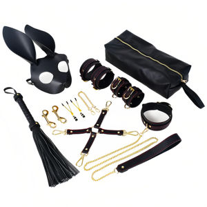 Kit <span class=keywords><strong>de</strong></span> Bondage Ajustable <span class=keywords><strong>de</strong></span> Cuero para Fetichismo BDSM, Restricciones para <span class=keywords><strong>Parejas</strong></span>, Juego <span class=keywords><strong>de</strong></span> Roles Erótico <span class=keywords><strong>de</strong></span> Esclava, Juguete Sexual con Temática <span class=keywords><strong>de</strong></span> Conejo - Product Image 4